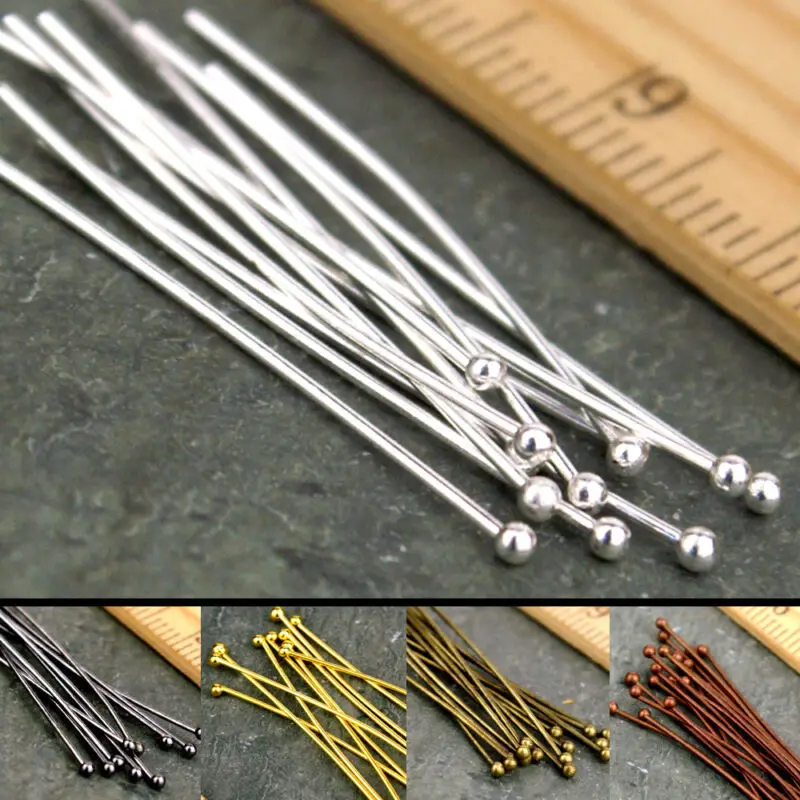 

100PCS Silver Color Gold Color Ball Head Pins Jewelry Finding 16/20/30/40/50mm