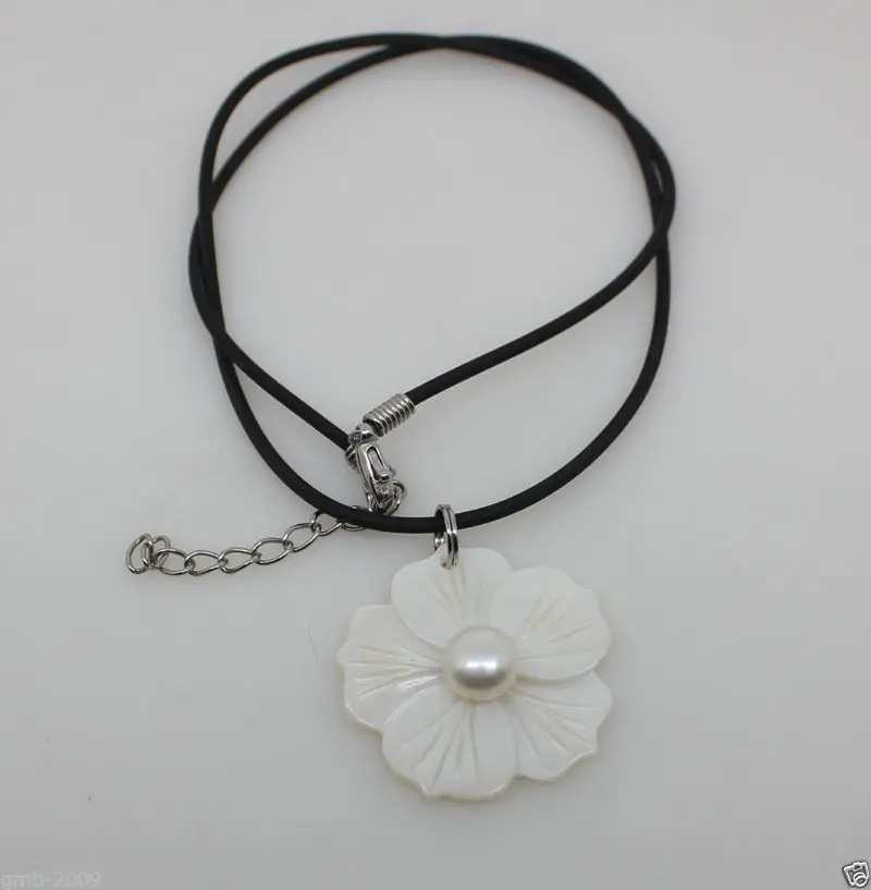 Модный новый натуральный белый пресноводный перламутровый кулон в виде