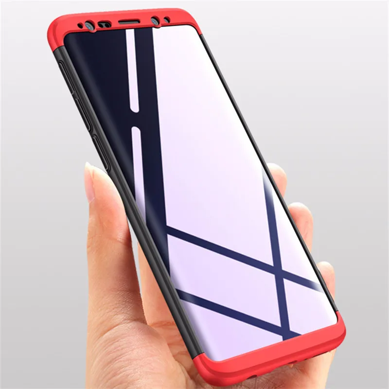 Full Cover Phone Case For Samsung S9 3 In 1 Splicable Cellphone Cases S9plus PC Hard Back |