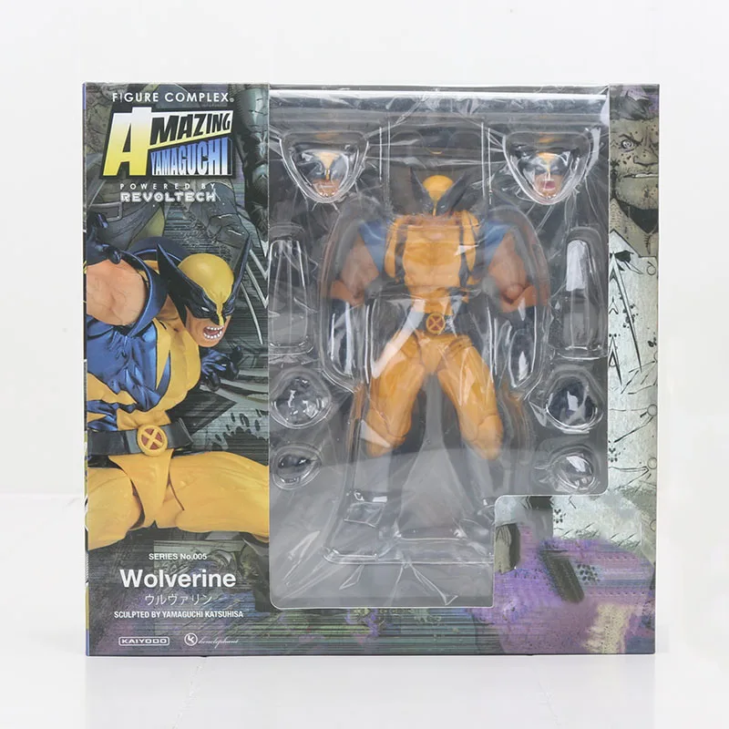 wolverine box 14-16 см игрушки Marvel Revoltech серия Мстители эндгейм супергерой Дэдпул Человек-паук Веном Росомаха Карнаж Figma модель куклы - Color: wolverine box