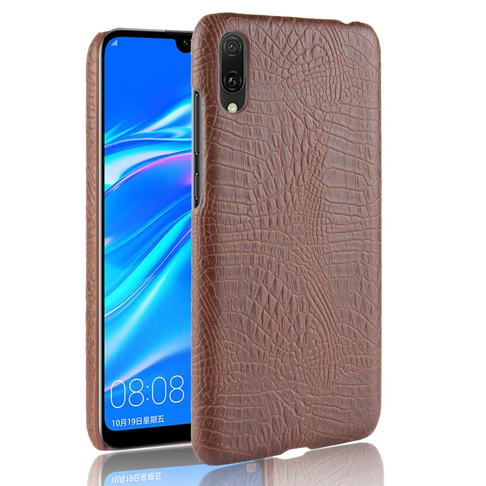 

For Huawei Y7 Pro 2019 Case Huawei Y7Pro 2019 Retro Crocodile PU Leather Hard Cover For Huawei Y7 Pro 2019 DUB-LX2 Phone Cases