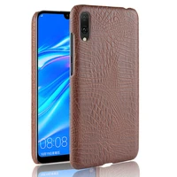 for huawei y7 pro 2019 case huawei y7pro 2019 retro crocodile pu leather hard cover for huawei y7 pro 2019 dub lx2 phone cases