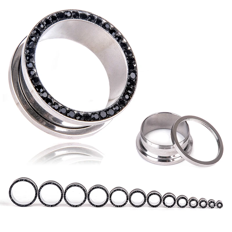 Эспандер для ушей украшения пирсинга 1 шт. нержавеющая сталь одинарная вспышка