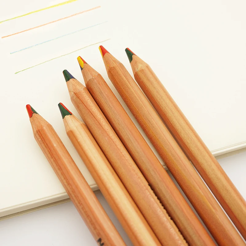 

6PCS MARCO 6403 Colored Pencils 5B Beech Wood Pencil Rainbow Painting Pencil