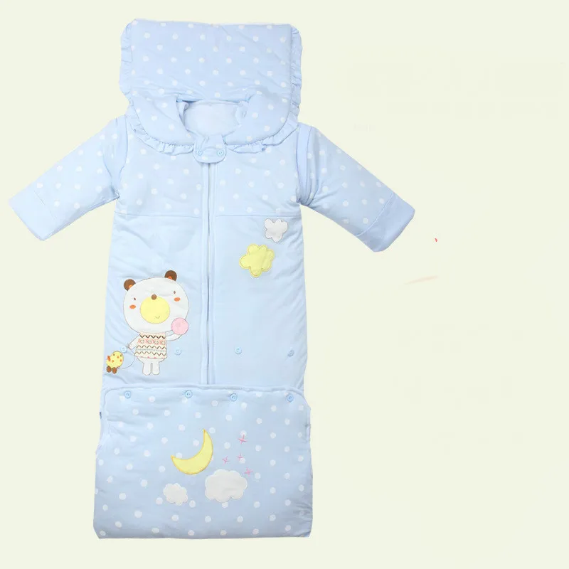 Зимний утолщенный детский спальный мешок с рисунком из мультфильма чесаного