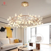 art decorative olive branch pendant europe style led hanging lights leaves foyer parlor lobby ac110220v cafe dynasty free ship