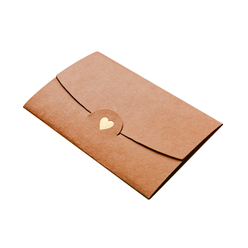 Primary Kraft Paper 20 шт свадебные подарочные карты офисные бумажные бизнес мини блокноты Pocket Notes DIY ремесло любящее сердце классические конверты многофункциональные - Цвет: Primary Kraft Paper
