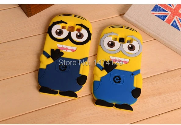1pcs/lot 3D Cartoon Despicable Me Minions Soft Silicon Rubber Phone Case For Samsung Galaxy A7 A700 A7000 Protective Skin Shell |