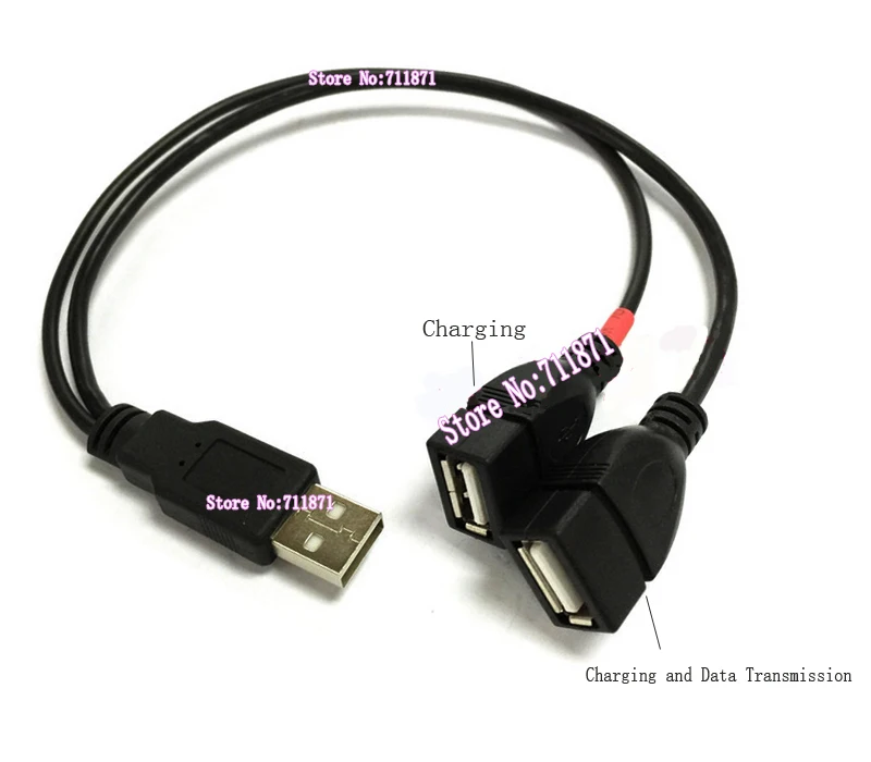 25 см USB Мужской двойной женский кабель для передачи данных Мужской до двух 2 Женский USB2.0 зарядный кабель для передачи данных Мужской Женский Y Сплит USB2.0 линия