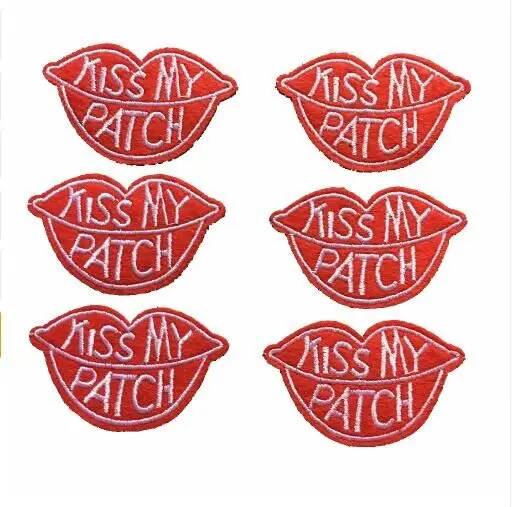 DD10 шт. патчи с надписью KISS MY Lips вышитая нашивка сделай сам аппликации для мотиков