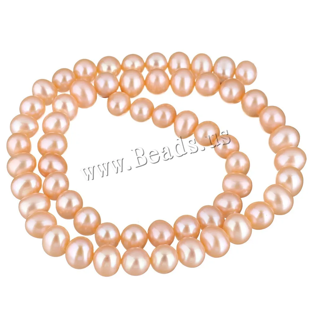 Бусины Из культивированного картофеля Пресноводный Жемчуг натуральный розовый