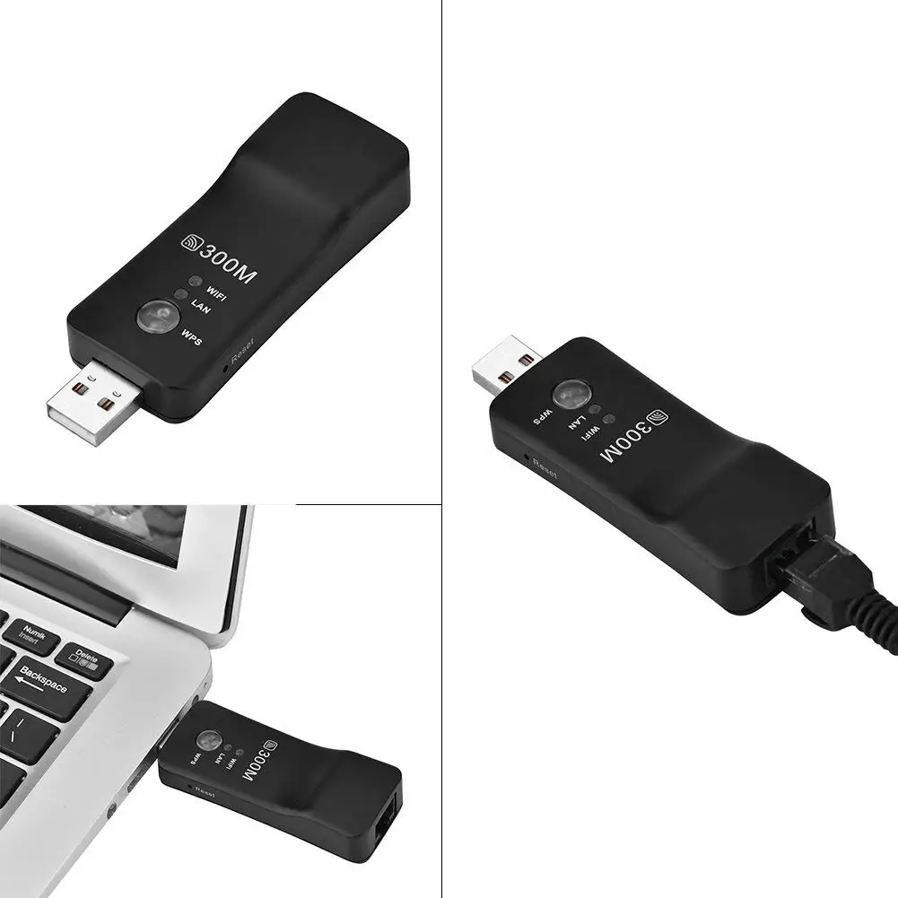 Беспроводной сетевой адаптер 300 Мбит/с Wi-Fi мост USB-ключ для Sony Smart TV Blu-Ray плеера |