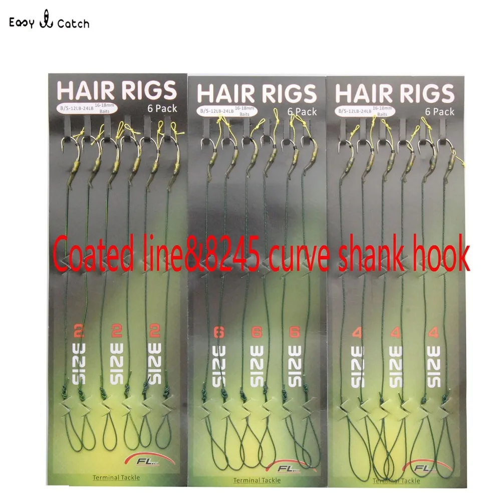 18 шт. = 3 упаковки/набор пряди для волос с зеленым покрытием кривой хвостовик