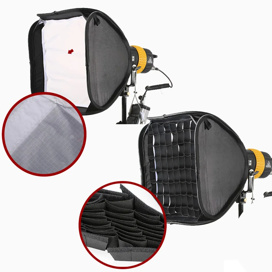 Продажа Светодиодная лампа Fresnel 80 Вт с V-креплением, софтбокс 5500/3200K + скоростное крепление Bowen + подставка 2,1 м для камеры, видеостудии, комплект освеще...