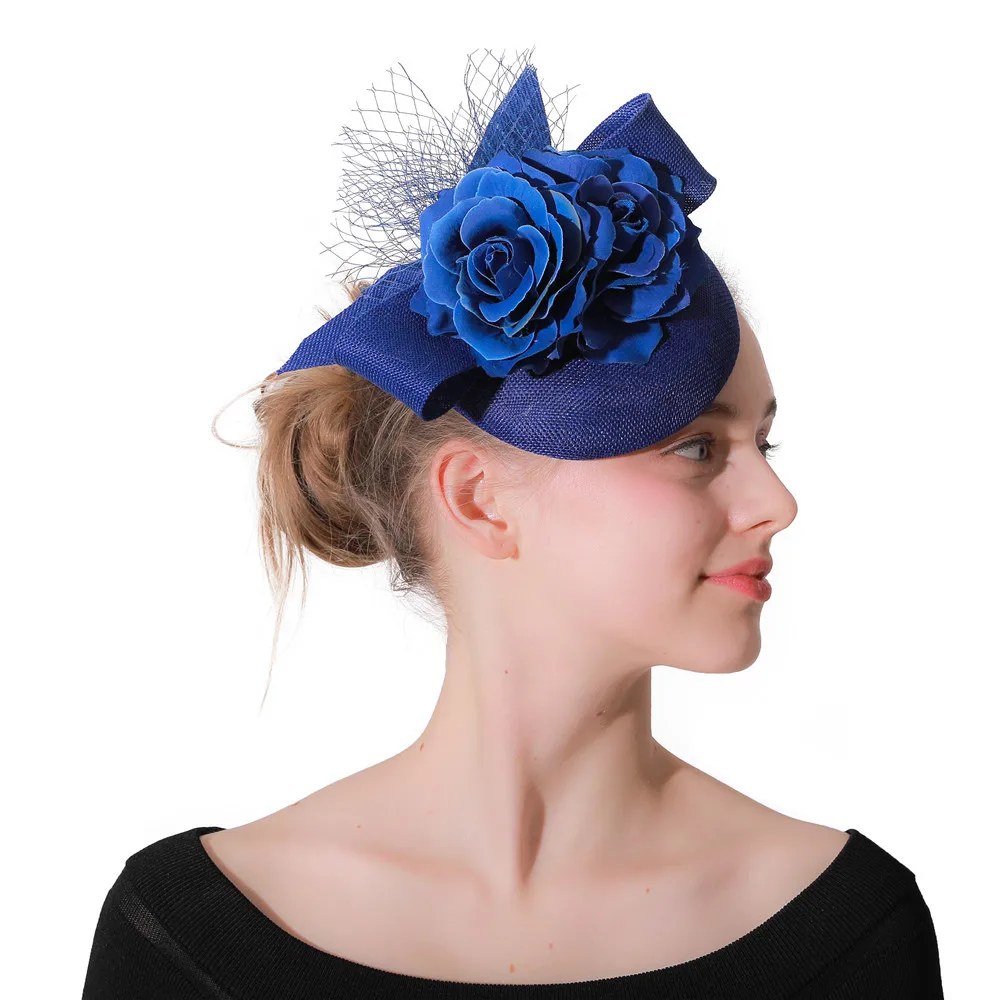 Женская шляпка шляпы Черное вечернее платье вуалетки для свадьбы женская шляпа
