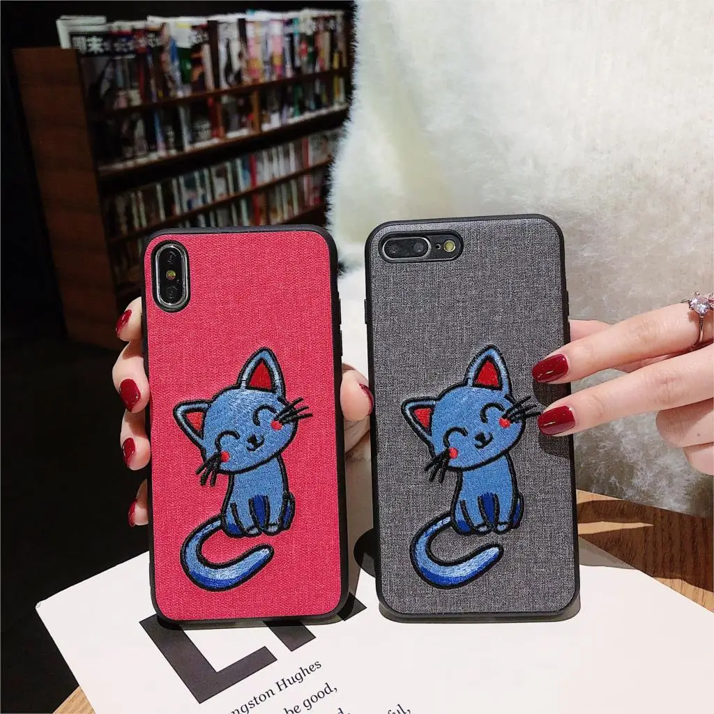 Чехол Beyour ручной работы с вышивкой для Xiaomi 8 9 чехол 3D винтажный Мягкий тканевый