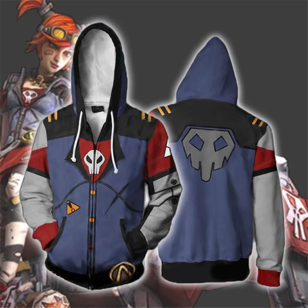 Карнавальная игра Аниме Borderlands 2 костюм для косплея assassin Zer0 толстовка с 3D принтом