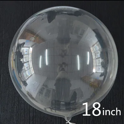 1pc 18inch DIY Свадебные украшения для дня рождения Воздушные шары гелиевые светящиеся воздушные шары Bobo перья прозрачные воздушные шары из ПВХ вечерние украшения на Рождество - Цвет: 1pc 18inch