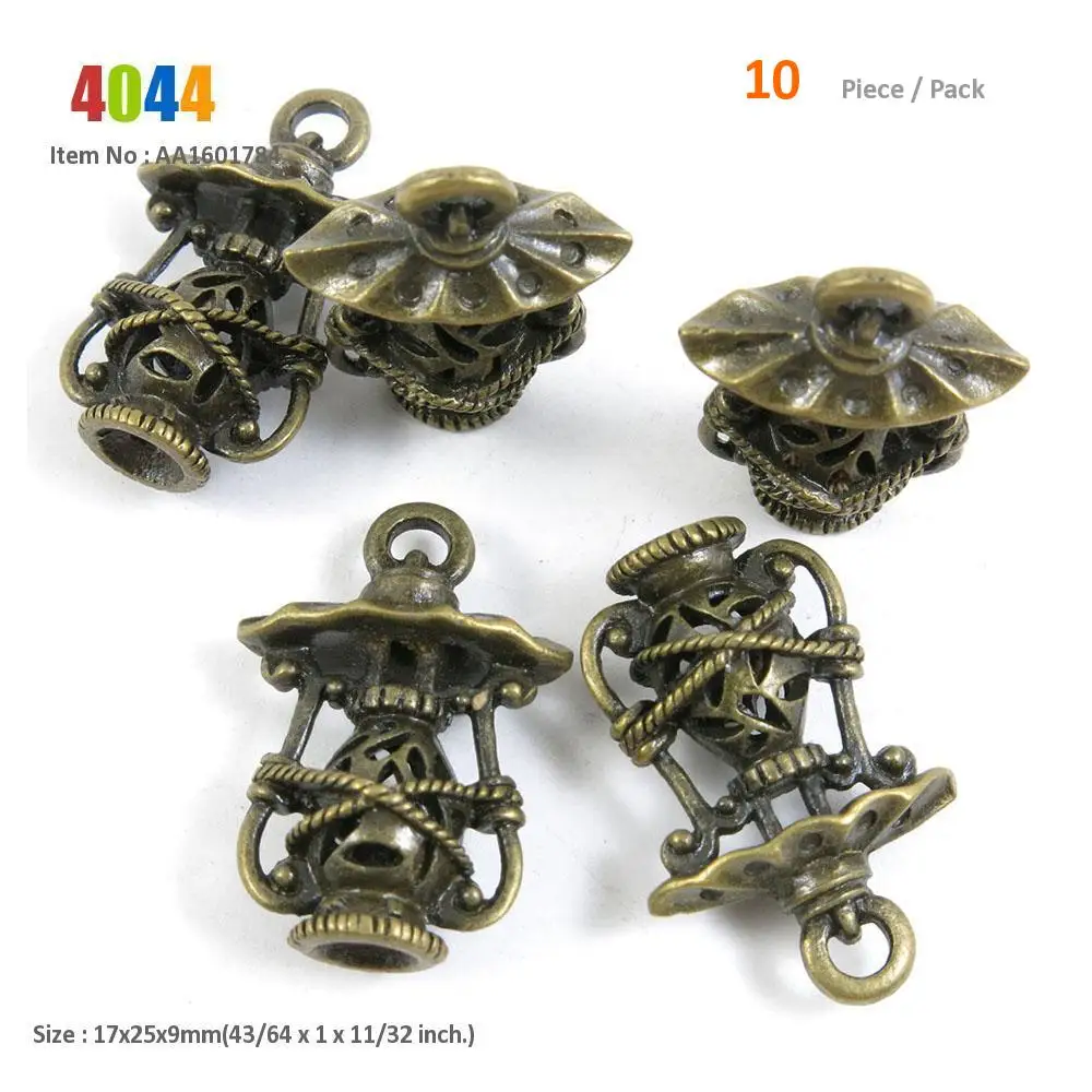 1601784 - 10 PCS Античный бронзовый тон Подвески для изготовления украшений абажур Аладдина, Джина, волшебный уличный фонарь, Ламповые масляные лампы, сарай, фонарь, кулон - Окраска металла: 1601784 - 10 PCS
