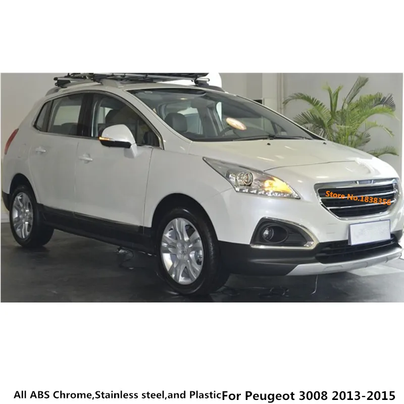 

For Peugeot 3008 2013 2014 2015 Styling sticks stainless steel Car window garnish pillar windows middle strip trim frame 10pcs