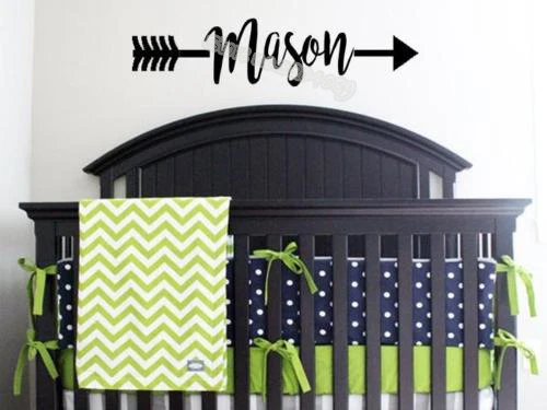 Arrow Personalized Custom name Wall Decal Nursery Baby Room Sticker Children's bedroom Decor living room mural wallpaper EA888 | Дом и сад