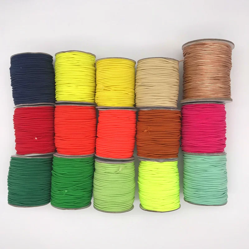 

5yards 2mm Colorful Best-Quality Round Elastic Band Round Elastic Rope Rubber Band Elastic Line DIY Sewing Accessories