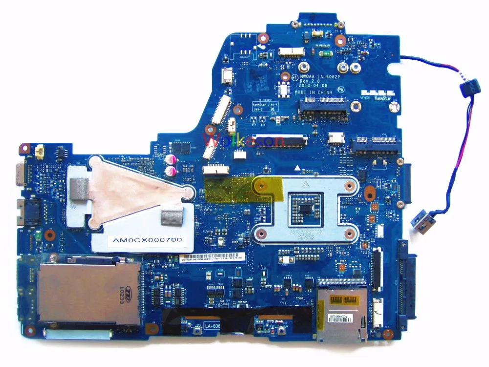 SHELI для Toshiba A660 A665 Материнская плата ноутбука K000104430 NWQAA LA-6062P HM55 GT330M GPU DDR3 тест Oke
