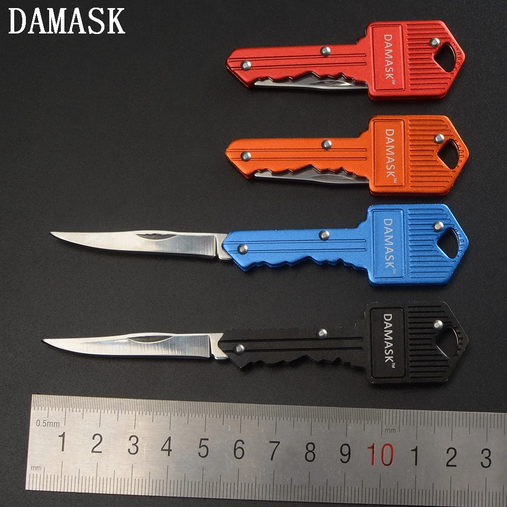 DAMASK бренд 4 шт. набор ключ нож из нержавеющей стали Портативный складной брелок