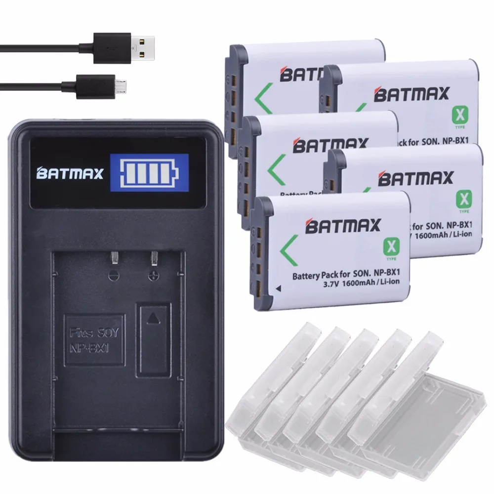 Batmax 5 шт. NP BX1 np bx1 NPBX1 Батареи AKKU + LCD USB зарядное устройство для Sony DSC RX1 RX100 AS100V M3 M2 HX300