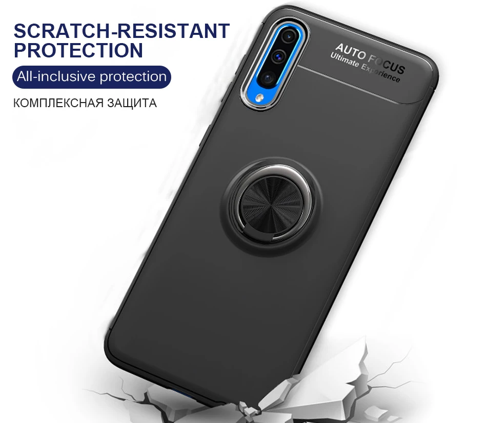 Роскошный Автомобильный держатель для кольцо чехол для телефона на samsung Galaxy A50 A10 A20 A30 A40 A70 M10 M20 M30 A7 A9 Мягкий силиконовый чехол
