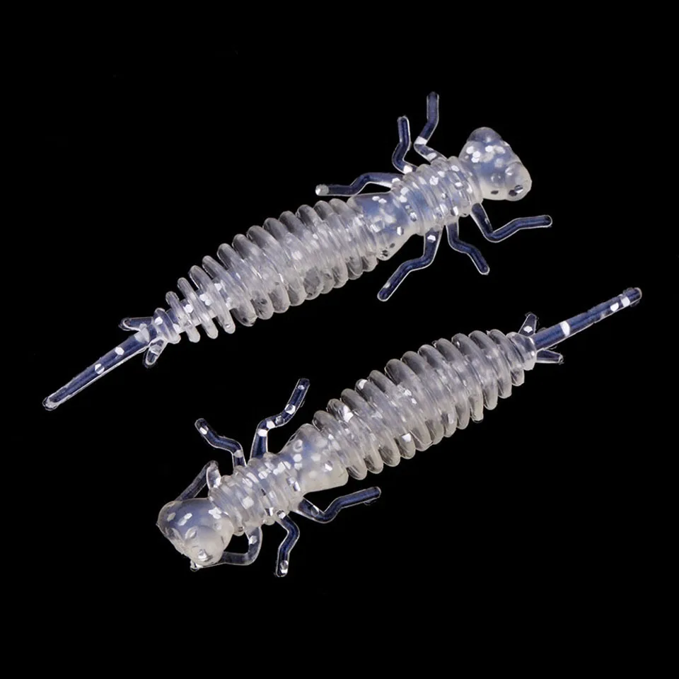 WALK FISH Larva мягкие приманки 40 мм 50 мм Искусственные приманки рыболовные червь силиконовый бас Щука Гольян Swimbait Jigging пластиковые приманки - Цвет: C 3
