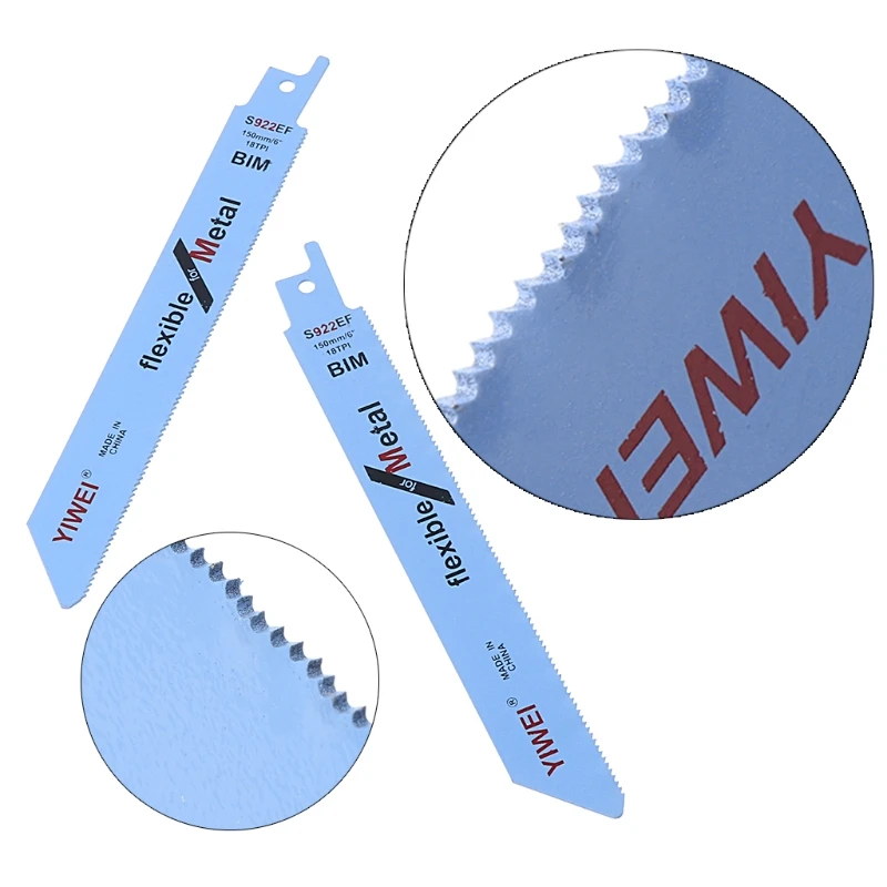 

2pcs Durable BIM S922EF 152mm 6'' Reciprocating Saw Blade For Cutting Metal Wood
