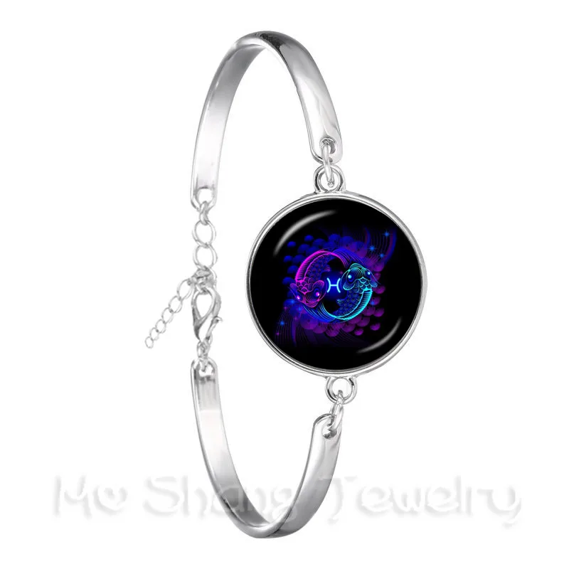 Браслет с знаками Зодиака Libra/Scorpio/Sagittarius/Capricorn/Aquarius/Pisces 12 созвездий кабошон