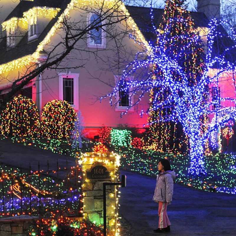 Светодиодные лампы La Luz на солнечной батарее 12 м 100 светодиодов для сада Рождество