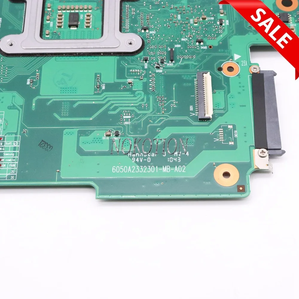 Материнская плата NOKOTION 6050A2332301-MB-A02 для ноутбука toshiba satellite L650 HM55 DDR3 ATI HD5650M SPS V000218020 PN 1310A2332305