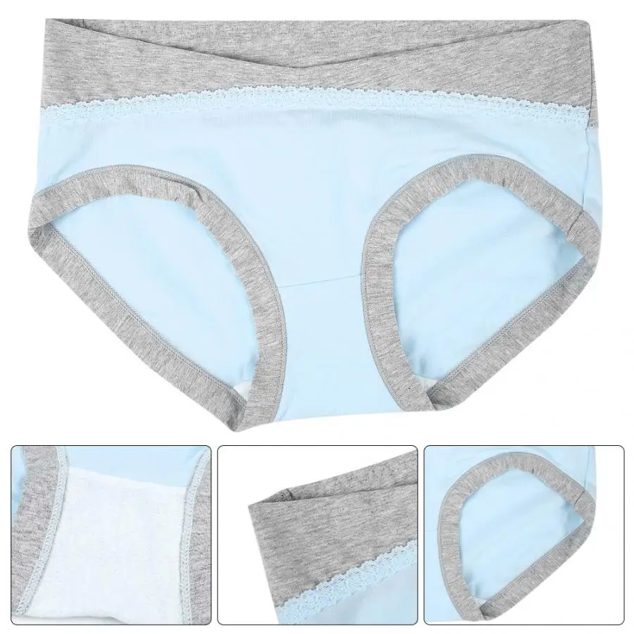 X-XXL Нижнее Белье для беременных, женские u-образные эластичные трусики с низкой талией и кружевным подолом, Трусы-брифы мягкого размера плюс нижнее Белье для беременных