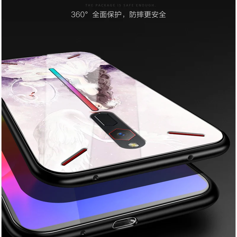 Для ZTE Nubia Red Magic чехол для телефона чехол s Закаленное Стекло задняя крышка для Nubia рамка RedMagic закаленное Стекло крышка чехол S