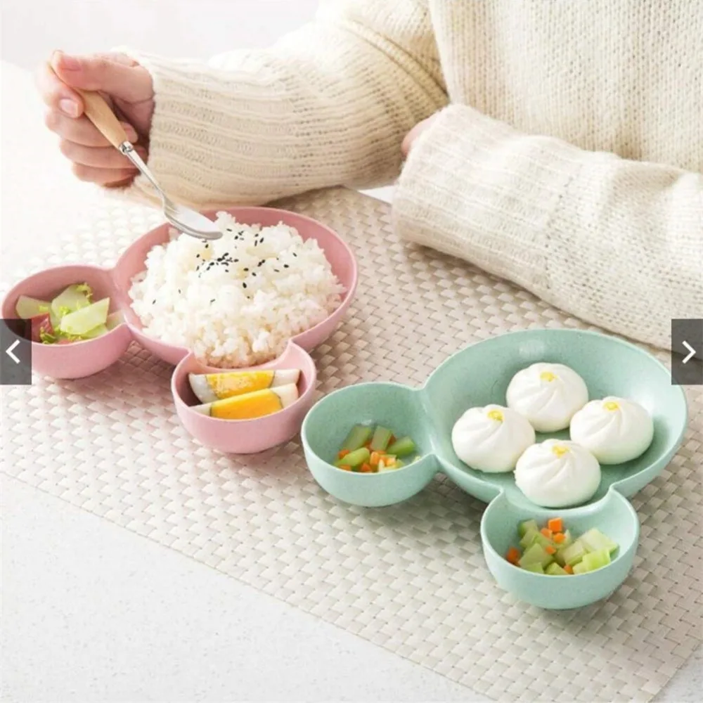 BPA free пшеничная детская миска мультяшная посуда Пшеничная солома тарелка