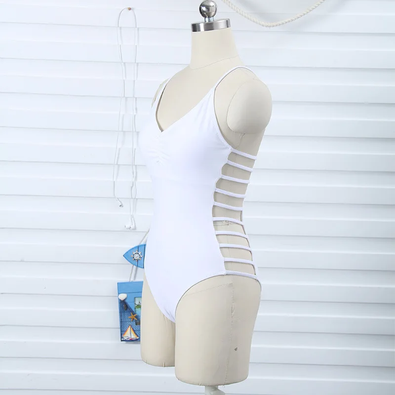 Veicool 2017 Белый бикини женские стринги цельный купальник-трикини женский купальный