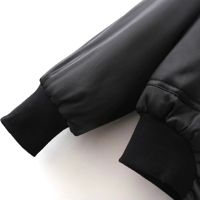 

Bella Philosophy 2018 Autumn Winter Coat Women Zipper Pockets Turn-down Collar Bomber Jacket Female Vintage Long Sleeve Outwear