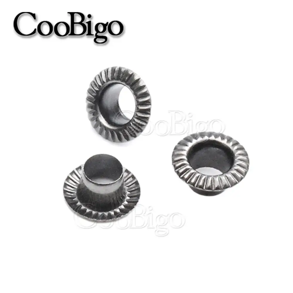 Black Nickel 100 шт отверстие 4,5 мм Металлические Люверсы кожевенное ремесло DIY Скрапбукинг обувь ботинки пояс кепки пошив одежды сумка ярлыки модный аксессуар - Цвет: Black Nickel