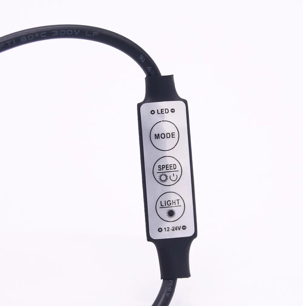 BEILAI USB Мужской и женский светодиодный контроллер управления с 3 клавишами 5-24 В светодиодный диммер пульт дистанционного управления для SMD 5050 5630 2835 3014 Светодиодный светильник