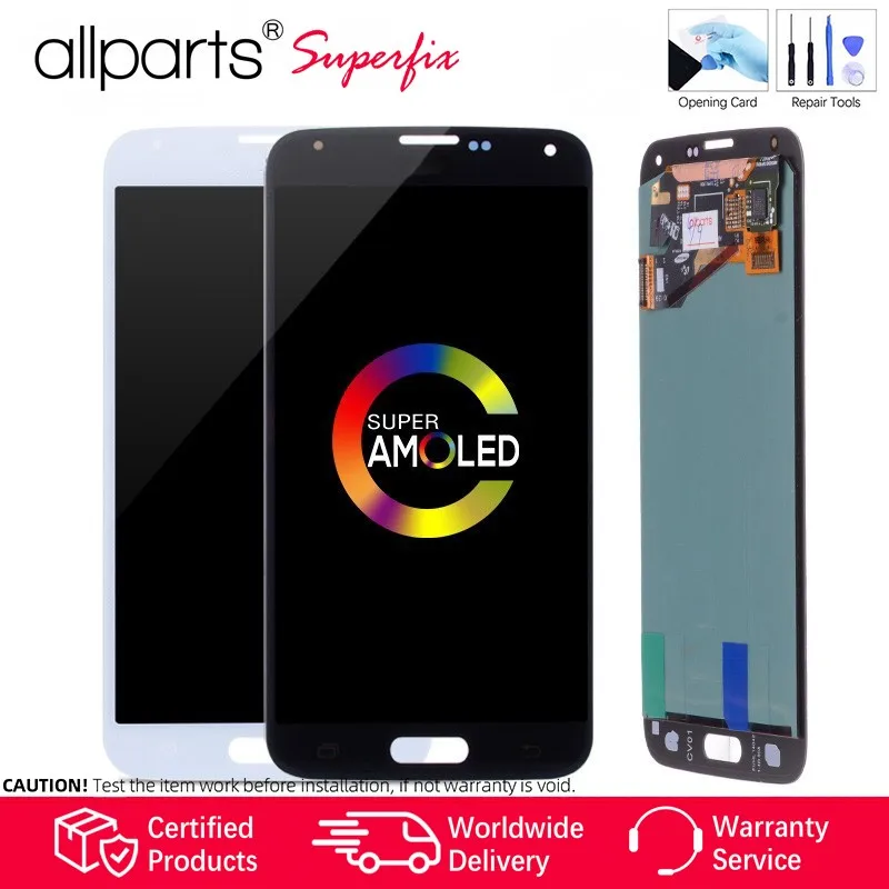 Оригинальный AMOLED ЖК-дисплей для SAMSUNG S5 ЖК-сенсорный экран Galaxy i9600 G900 | Мобильные