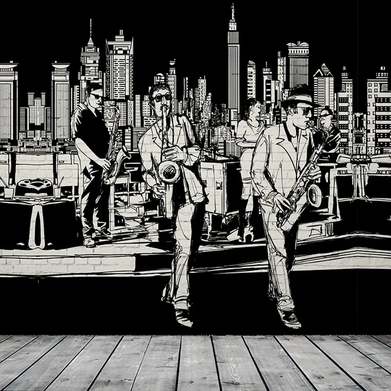 Настенная 3D картина на заказ в музыкальном стиле для клуба гостиной студийной