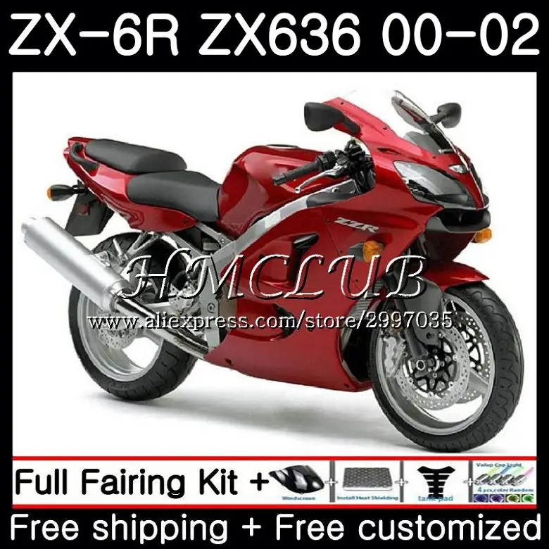 Корпус для KAWASAKI NINJA ZX 6 R ZX636 фабричная красная лампа 2000 2001 2002 57h4. 4 636 6R 600 CC Φ ZX6R 00 01 02