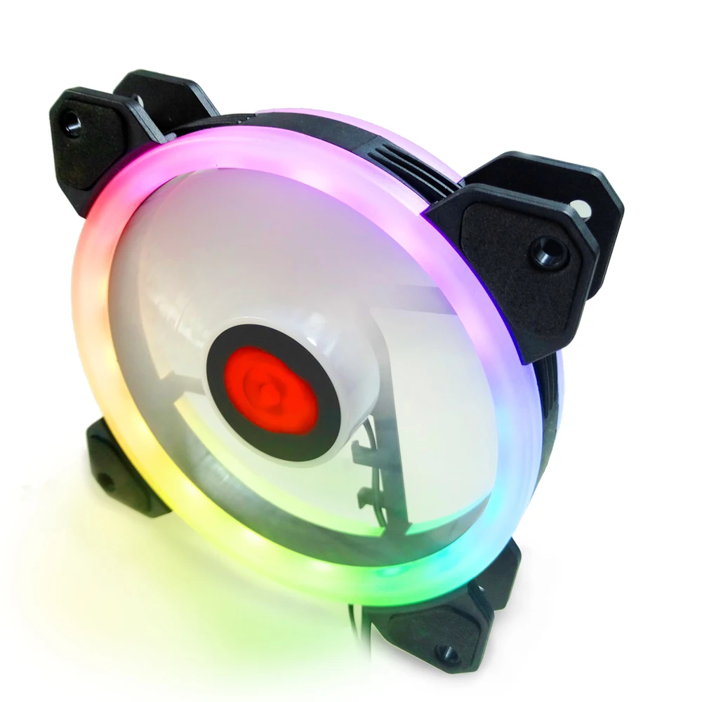 COOLMOON чехол для компьютера PC охлаждающий вентилятор RGB регулируемый светодиодный 120 мм тихий высококачественный охлаждающий вентилятор для компьютера кулер для процессора