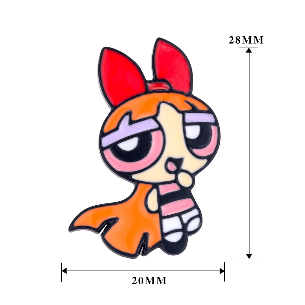 Эмалевые металлические броши в мультяшном стиле для девочек значок на воротник с