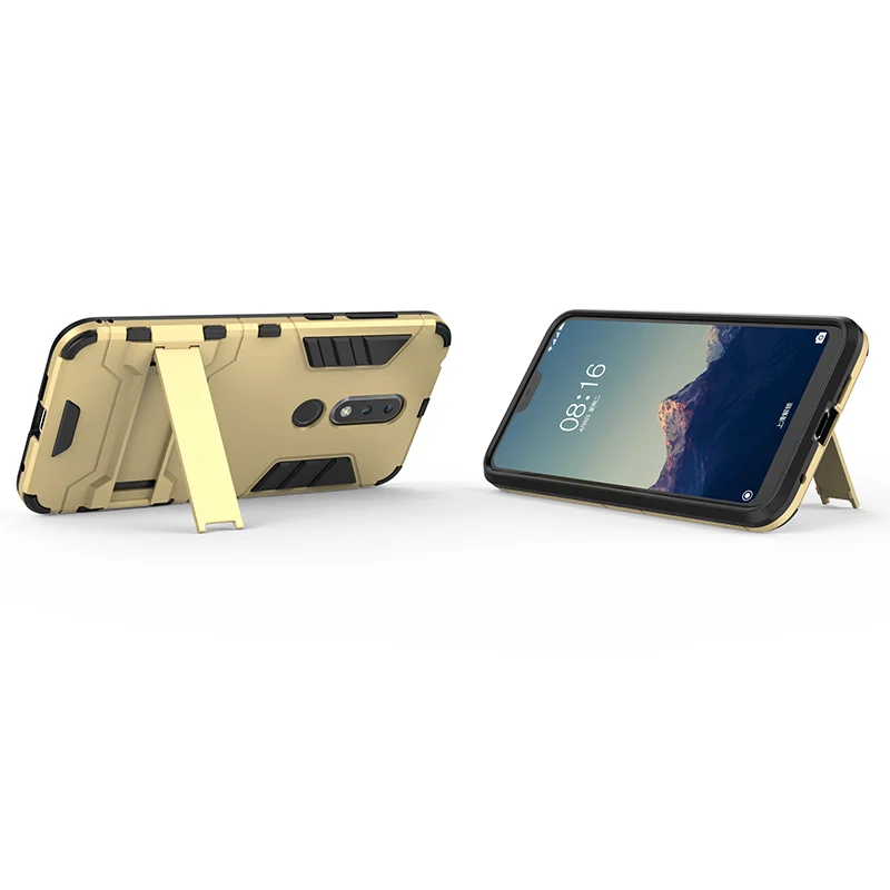 SemgCeKen Luxury holder armor case for Nokia 1 2 3 5 6 7 8 9 plus 2.1 X5 X6 X7 7.1 8.1 2018 hybrid shockproof phone back cover |
