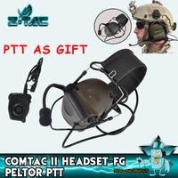 z tac tactical headphones peltor comtac ii military airsoft shooting headphones active noise canceling ptt baofeng headset
