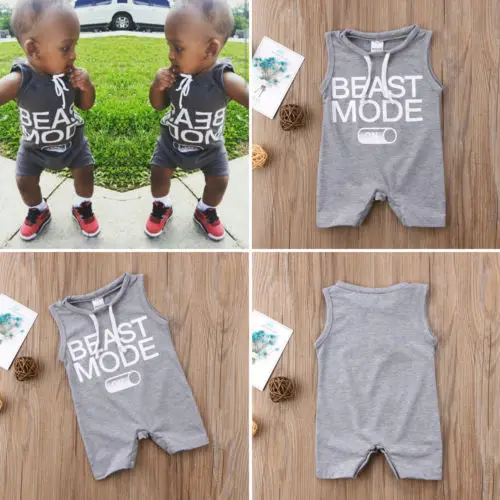 Комбинезон для новорожденных без рукавов с круглым вырезом|fashion romper|baby clothingrompers